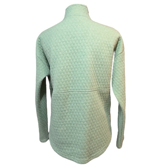Eddy Bauer light green quilted half zip pullover sweatshirt Women’s small | rr3 - Picture 2 of 6